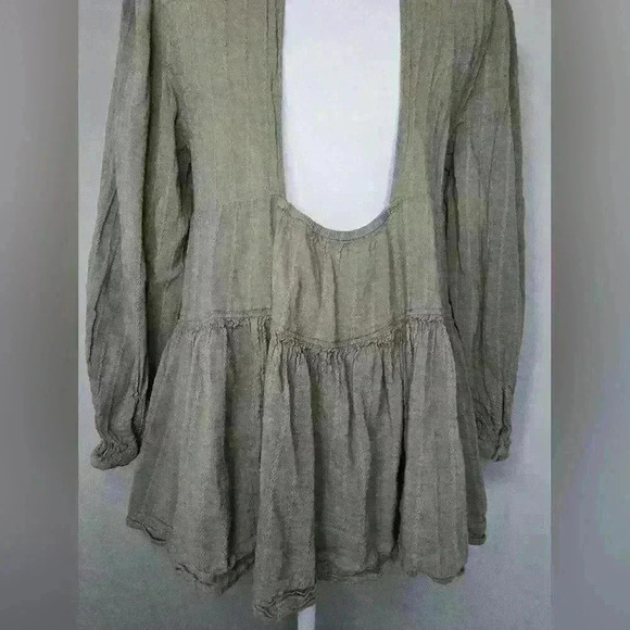 American Eagle Boho Green Open Back Blouse - Picture 10 of 13